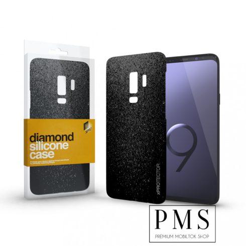 Samsung Galaxy S9 Plus Diamond (glitteres) prémium szilikon tok, Fekete