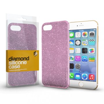   Apple iPhone 12 Mini Diamond (glitteres) prémium szilikon tok, Pink