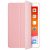 Apple iPad 9,7" (2017) Smart Book flip tok pencil tartóval, átlátszó hátlappal, Pink