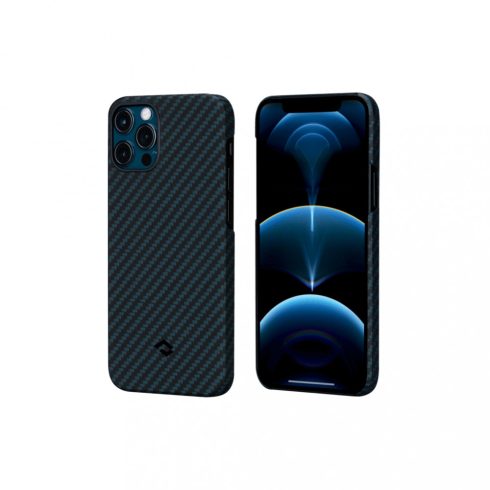 Apple iPhone 12 Pro Max Pitaka MagEZ Aramid Twill tok (KI1208PM), Fekete/Kék