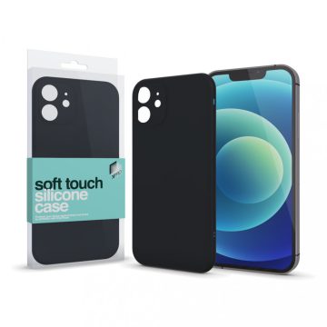   Apple iPhone 7 / 8 / SE (2020) Soft Touch Slim prémium szilikon tok, Fekete