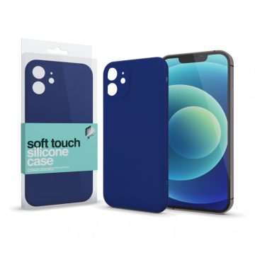   Apple iPhone XR Soft Touch Slim prémium szilikon tok, Sötétkék