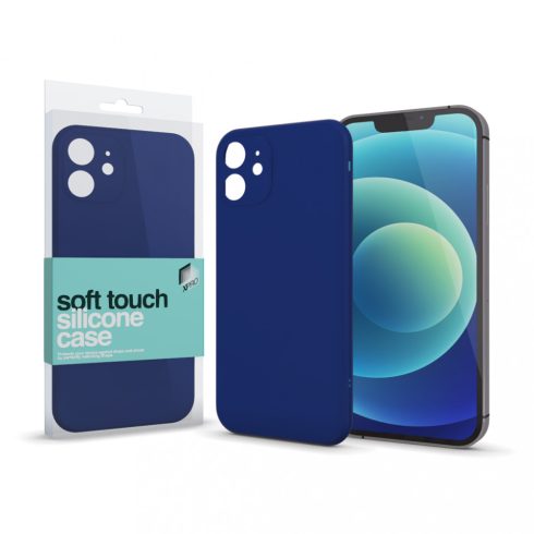 Apple iPhone XR Soft Touch Slim prémium szilikon tok, Sötétkék