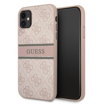  Apple iPhone 11 Guess (GUHCN614GDPI) 4G Stripe hátlapi tok, Pink