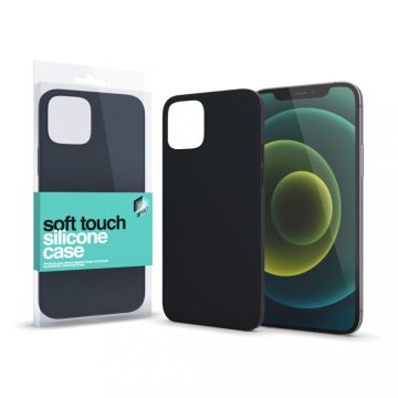 Apple iPhone 13 Pro Soft Touch szilikon tok, Fekete