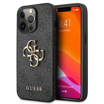   Apple iPhone 13 Pro Max Guess (GUHCP13X4GMGGR) 4G Big Metal Logo hátlapi tok, Szürke