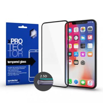   Apple iPhone X / XS / 11 Pro Tempered Glass Full 2.5D 0.33 kijelzővédő üveg, Fekete