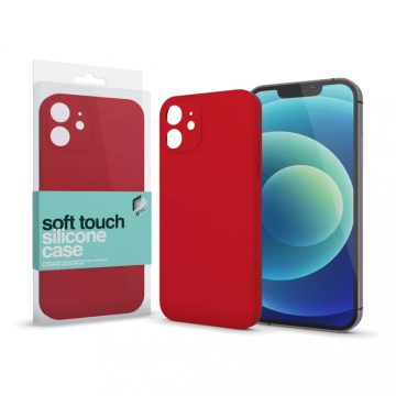   Apple iPhone 13 Pro Soft Touch Slim prémium szilikon tok, Piros