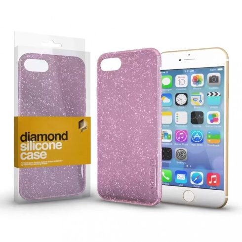 Samsung Galaxy S21 FE Diamond (glitteres) prémium szilikon tok, Pink