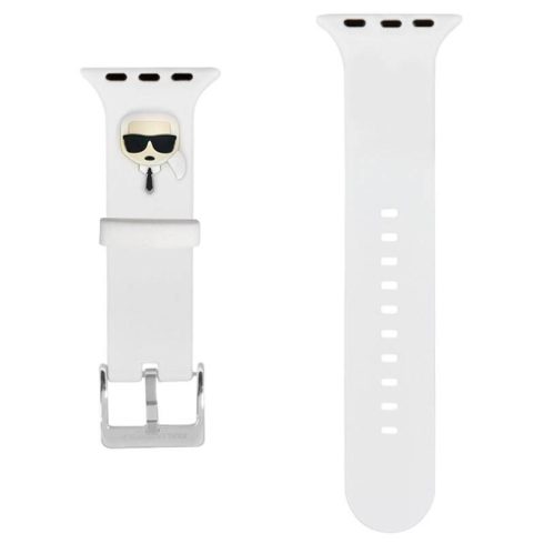 Apple Watch 42mm / 44mm / 45mm Karl Lagerfeld (KLAWLSLKW) Karl Head óraszíj, Fehér