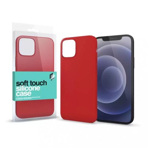 Apple iPhone 14 Soft Touch Slim prémium szilikon tok, Piros