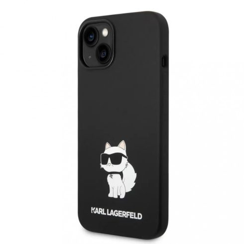 Apple iPhone 14 Karl Lagerfeld (KLHCP14SSNCHBCK) Choupette szilikon tok, Fekete