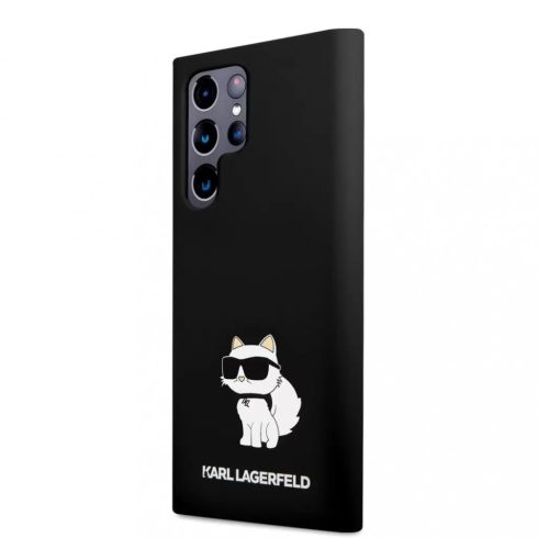 Samsung Galaxy S23 Ultra Karl Lagerfeld (KLHCS23LSNCHBCK) Choupette szilikon tok, Fekete