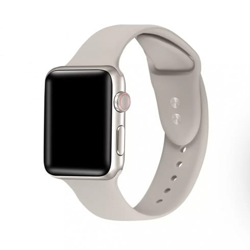 Apple Watch szilikon sport szíj (42mm/44mm/45mm/49mm), Starlight