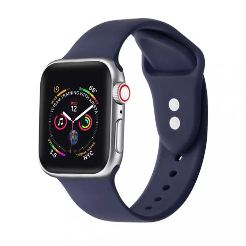 Apple Watch szilikon sport szíj (42mm/44mm/45mm/49mm), Sötétkék