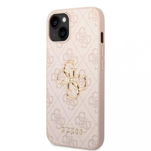 Apple iPhone 15 Guess (GUHCP15S4GMGPI) 4G Big Metal Logo hátlapi tok, Pink