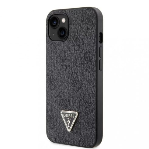 Apple iPhone 15 Guess (GUHCP15SP4TDPK) 4G Triangle hátlapi tok, Fekete