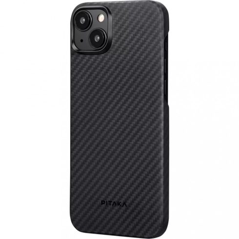 Apple iPhone 15 Pitaka MagEZ Case 4 Aramid 1500D Twill tok - MagSafe rögzítéssel, Fekete/Szürke