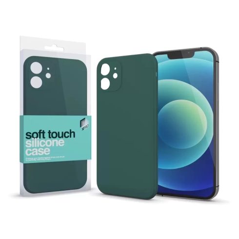 Apple iPhone 16 Plus Soft Touch Slim prémium szilikon tok, Sötétzöld
