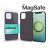 Apple iPhone 16 Plus MagSafe rögzítésű Soft Touch Slim prémium szilikon tok, Fekete