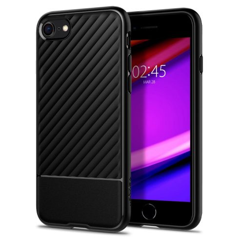 Apple iPhone SE (2020) / 8 / 7 Spigen Core Armor Matte Black szilikon hátlapi tok, Fekete