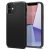 Apple iPhone 12 / 12 Pro Spigen Liquid Air Matte Black szilikon tok, Fekete