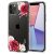 Apple iPhone 12 Pro Max Spigen Ciel Cyrill Cecile Red Floral szilikon tok, Átlátszó