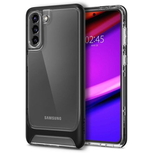 Samsung Galaxy S21 Plus Spigen Neo Hybrid Crystal Black hátlapi tok, Fekete