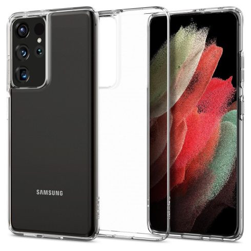 Samsung Galaxy S21 Ultra Spigen Liquid Crystal Crystal Clear szilikon hátlapi tok, Átlátszó
