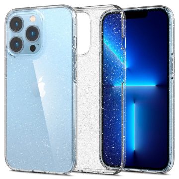   Apple iPhone 13 Pro Spigen Liquid Crystal Glitter Crystal Quartz szilikon tok, Átlátszó