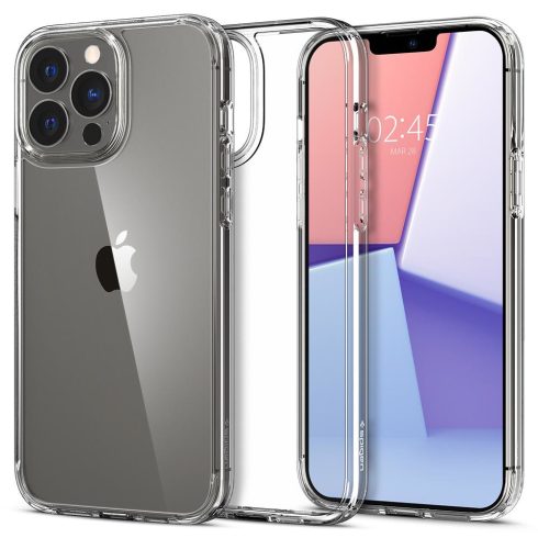 Apple iPhone 13 Pro Spigen Ultra Hybrid Crystal Clear szilikon hátlapi tok, Átlátszó