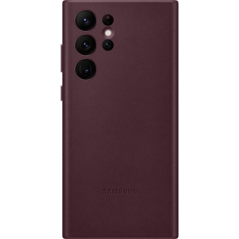 Samsung Galaxy S22 Ultra GYÁRI bőr hátlap (EF-VS908LE), Burgundi