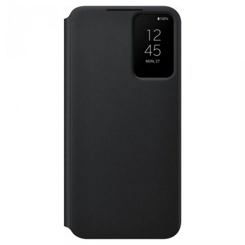 Samsung Galaxy S22 GYÁRI Clear View flip tok (EF-ZS901CB), Fekete
