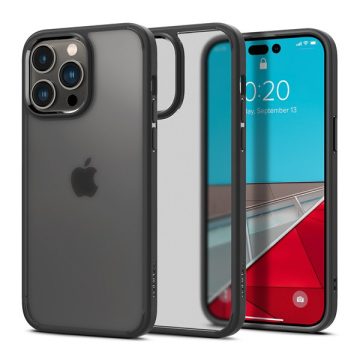   Apple iPhone 14 Pro Max Spigen Ultra Hybrid Matte Black szilikon hátlapi tok, Fekete
