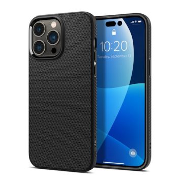   Apple iPhone 14 Pro Spigen Liquid Air Matte Black szilikon tok, Fekete
