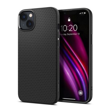   Apple iPhone 14 Spigen Liquid Air Matte Black szilikon tok, Fekete