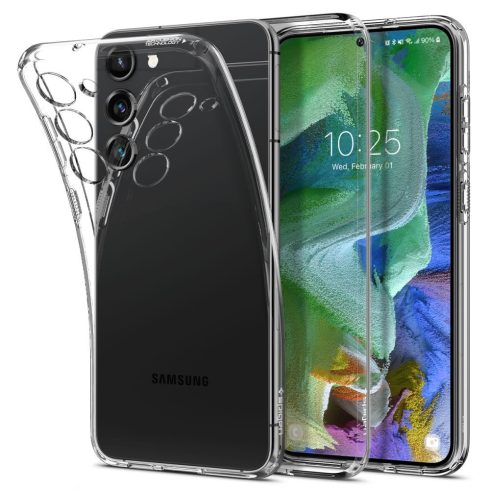 Samsung Galaxy S23 Plus Spigen Liquid Crystal Crystal Clear szilikon hátlapi tok, Átlátszó