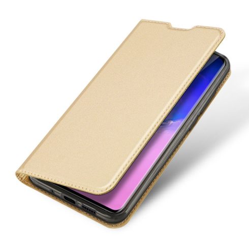 Samsung Galaxy S20 Ultra Dux Ducis Skin Pro bőr hatású wallet típusú flip tok, Arany