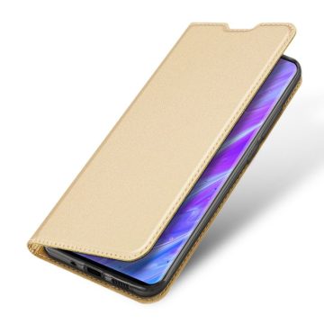   Samsung Galaxy S20 Dux Ducis Skin Pro bőr hatású wallet típusú flip tok, Arany