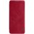 Xiaomi Mi 10 NILLKIN QIN bőr hatású wallet típusú flip tok, Piros