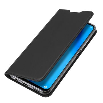   Huawei P40 Lite Dux Ducis Skin Pro bőr hatású wallet típusú flip tok, Fekete