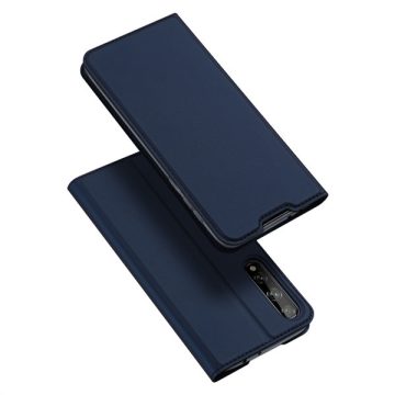   Huawei Y8P Dux Ducis Skin Pro bőr hatású wallet típusú flip tok, Sötétkék