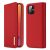 Apple iPhone 12 Mini Dux Ducis WISH bőr wallet típusú flip tok, Piros