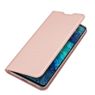   Samsung Galaxy S20 FE Dux Ducis Skin Pro bőr hatású wallet típusú flip tok, Rozéarany