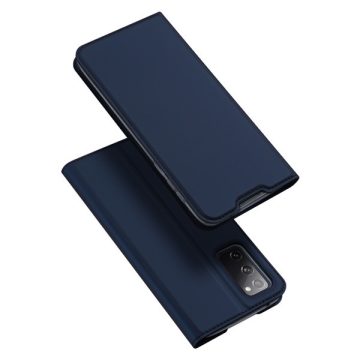   Samsung Galaxy S20 FE Dux Ducis Skin Pro bőr hatású wallet típusú flip tok, Sötétkék