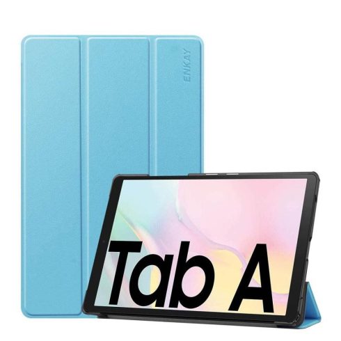 Samsung Galaxy Tab A7 10.4" (2020) ENKAY bőr hatású tablet tok, Világoskék