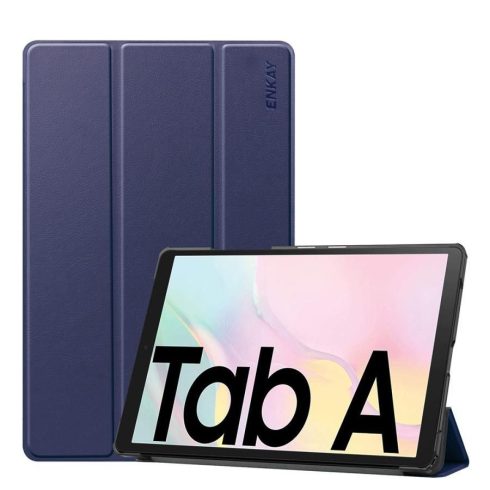 Samsung Galaxy Tab A7 10.4" (2020) ENKAY bőr hatású tablet tok, Sötétkék