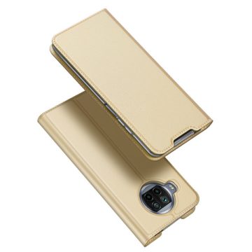   Xiaomi Mi 10T Lite Dux Ducis Skin Lite bőr hatású wallet típusú flip tok, Arany