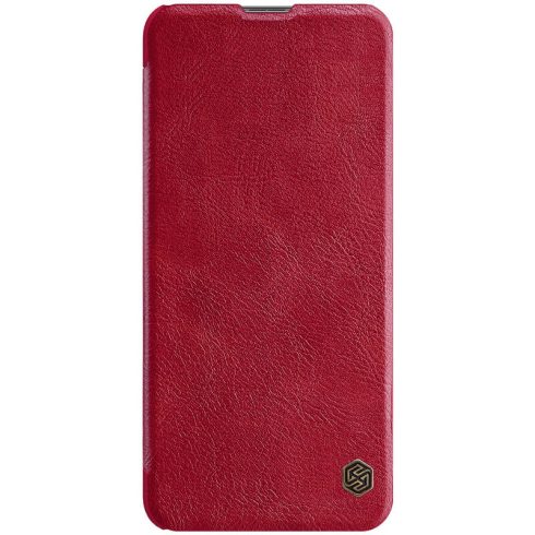 Xiaomi Mi 10T Pro NILLKIN QIN bőr hatású wallet típusú flip tok, Piros