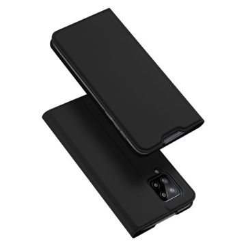   Samsung Galaxy A42 Dux Ducis Skin Pro bőr hatású wallet típusú flip tok, Fekete